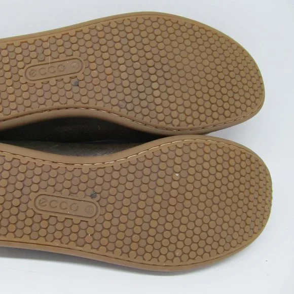 Ecco Womens Brown Leather Moc Toe Flats Loafers Size US 9.5 EUR 40 Extra Width - Picture 11 of 11